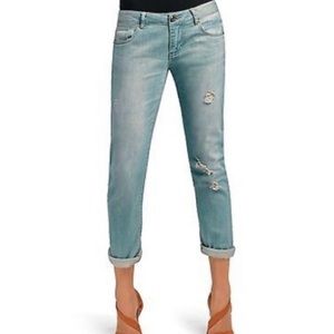 CAbi Light Wash Distressed Boyfriend Jeans